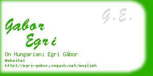 gabor egri business card